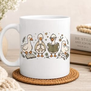 Faith Geese Mug - Cute Christian Bible Study Ceramic Coffee Mug